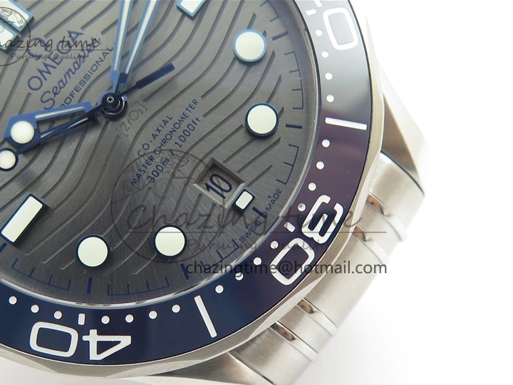1225 Seamaster Diver 300M ORF 1:1 Best Edition Blue Ceramic Gray Dial on SS Bracelet A HighQuality 7867